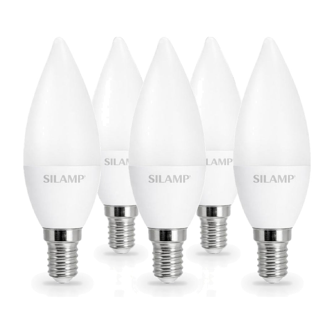Pack de  5 - Ampoule E14 LED 8W 220V C37 180°