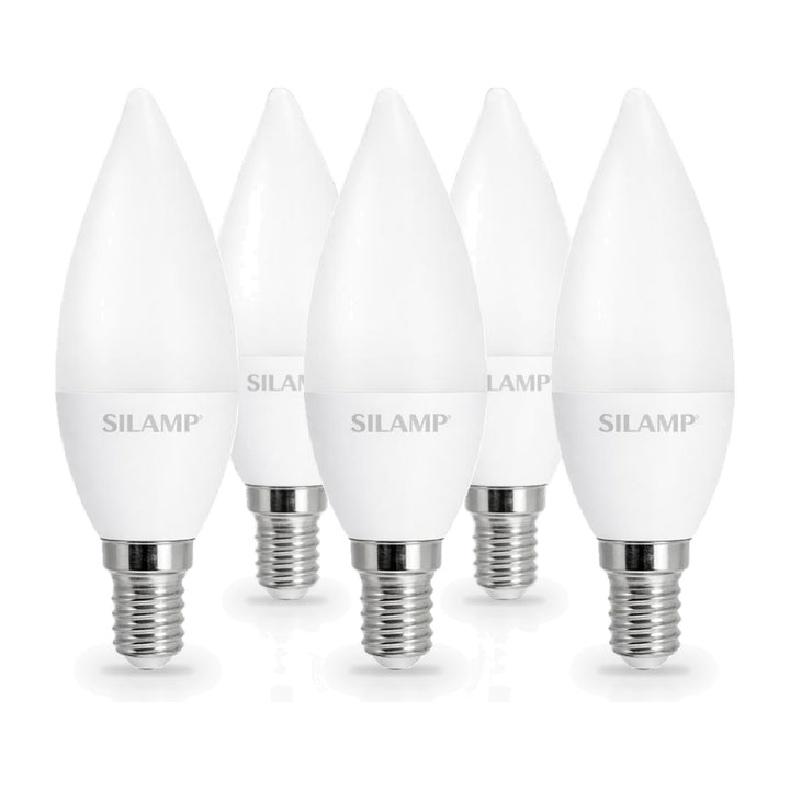 Pack de  5 - Ampoule E14 LED 8W 220V C37 180°