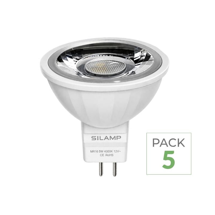 Pack de  5 - Ampoule LED GU5.3 / MR16 12V 8W SMD 80°