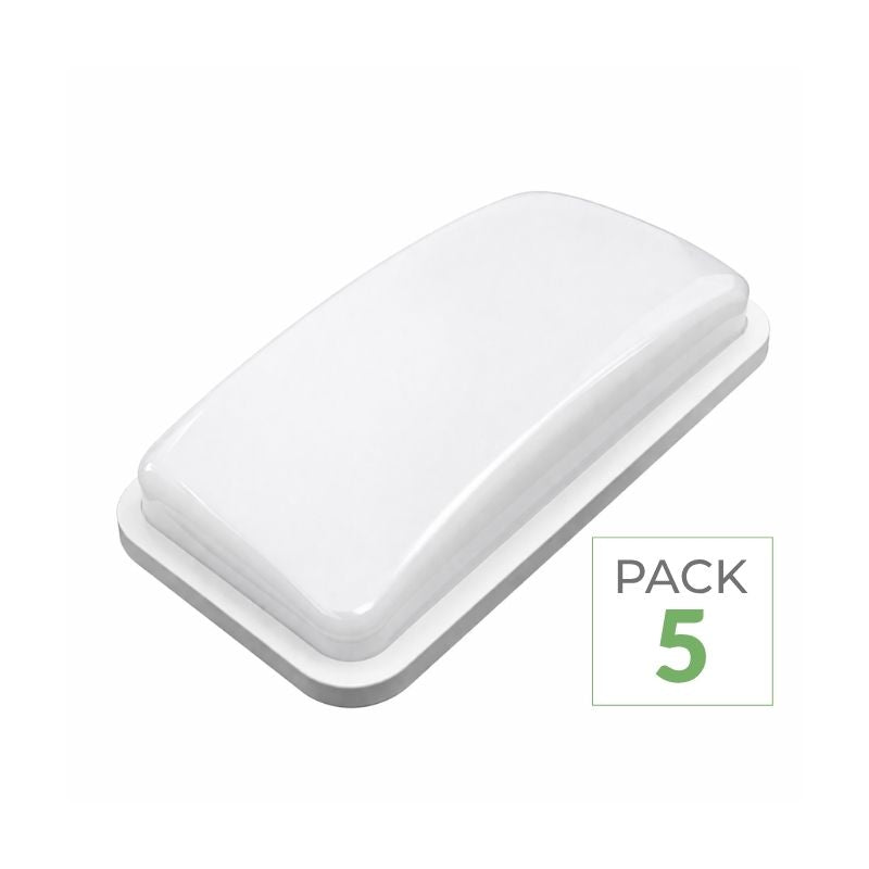 Pack de  5 - Applique LED Murale 20W Rectangulaire IP65