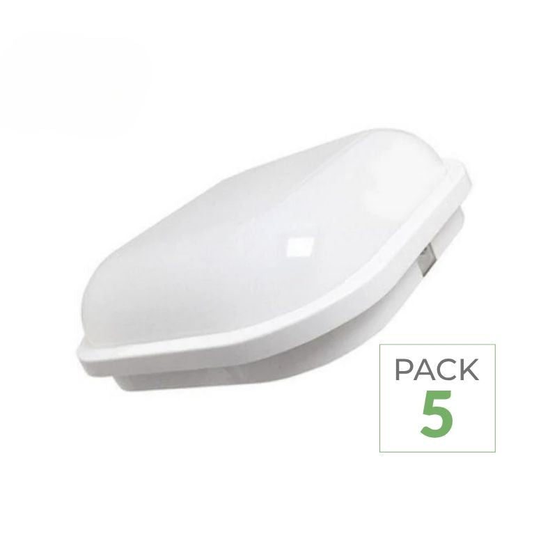 Pack de  5 - Applique LED Murale 20W BLANC Carré IP65