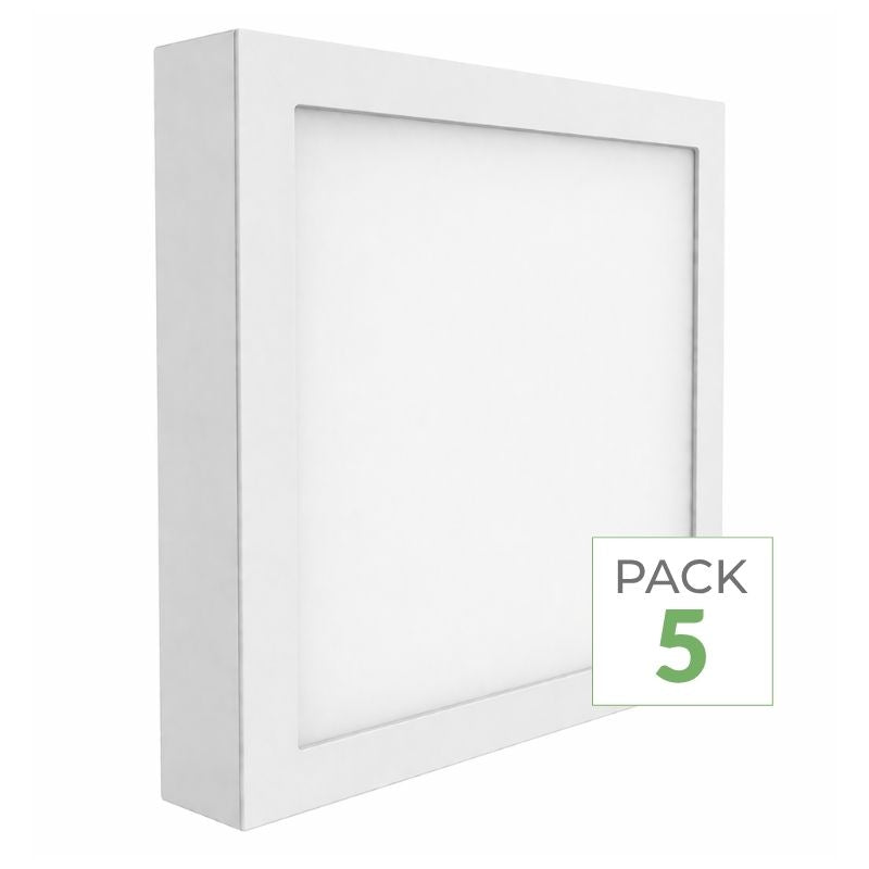 Plafonnier LED 24W 220V Carré (Pack de 5)