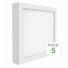 Pack de  5 - Plafonnier LED 24W 220V Carré