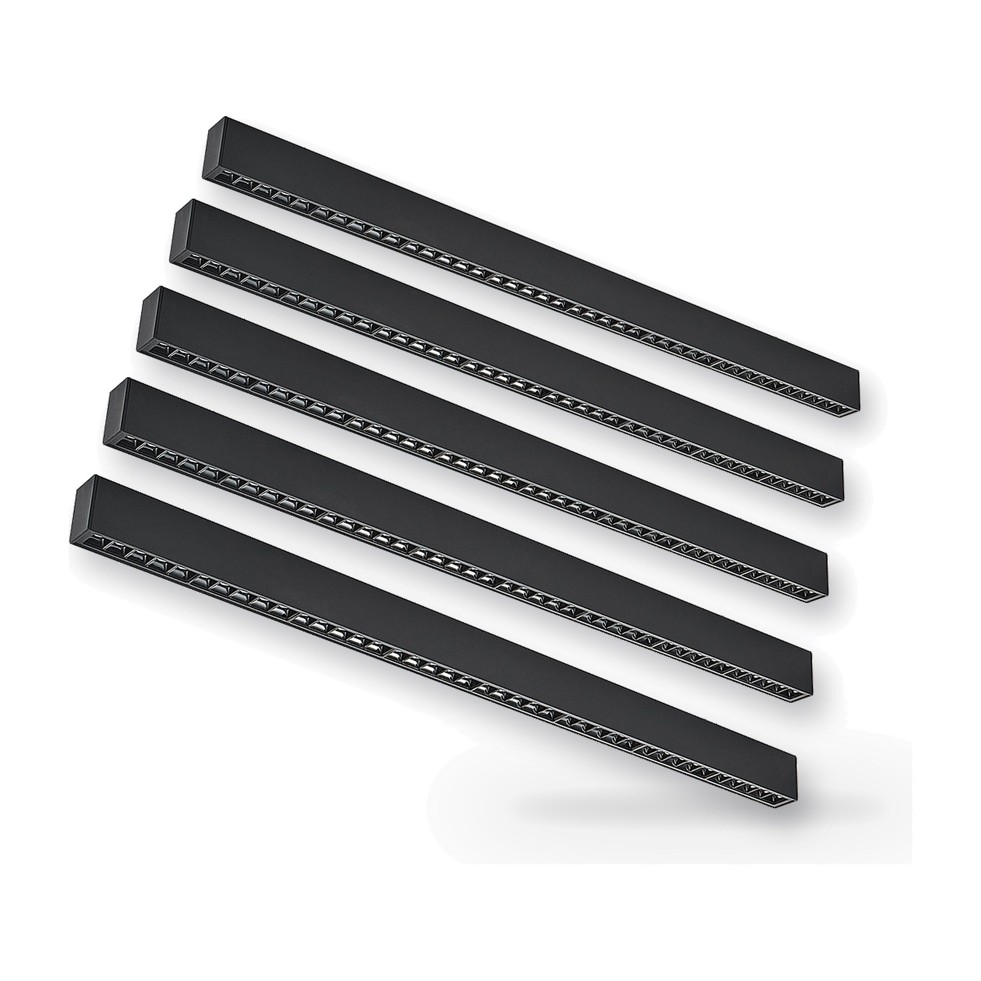 Réglette LED suspendue 35W 3,3 x 7 x 120 cm Noir - Pack de 5