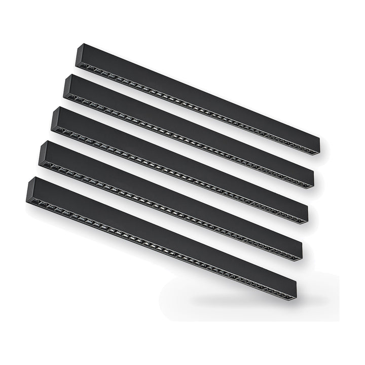 Réglette LED suspendue 35W 3,3 x 7 x 120 cm Noir - Pack de 5