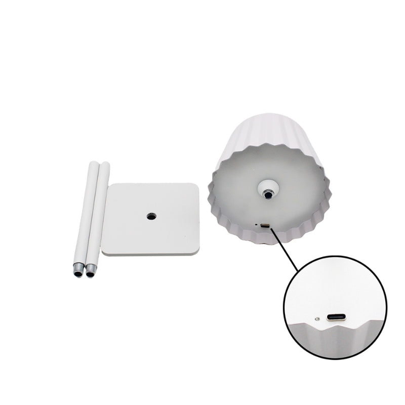 Lampe de Table Rechargeable Tactile Blanche design 3W CCT - 3000K/4200K/6400K