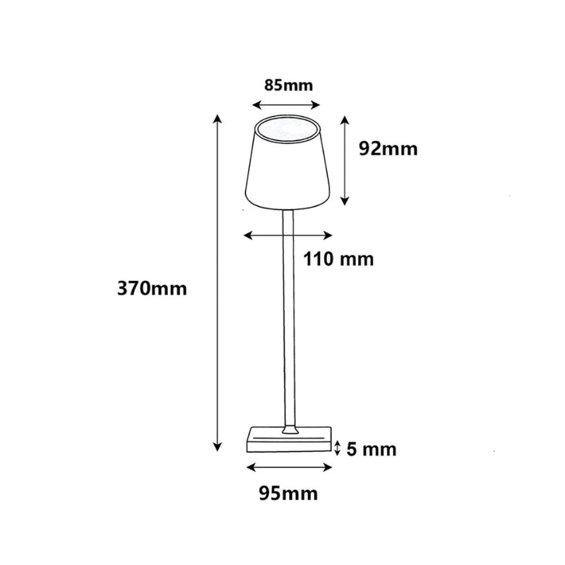 Lampe de Table Rechargeable Tactile Blanche design 3W CCT - 3000K/4200K/6400K