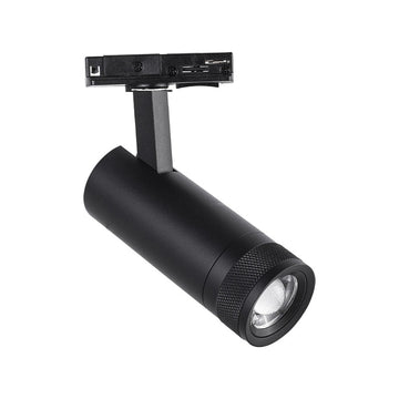 Spot LED sur Rail Noir Angle Ajustable Monophasé 30W 15-60° CCT TRIAC Dimmable - 3000K/4000K/6000K