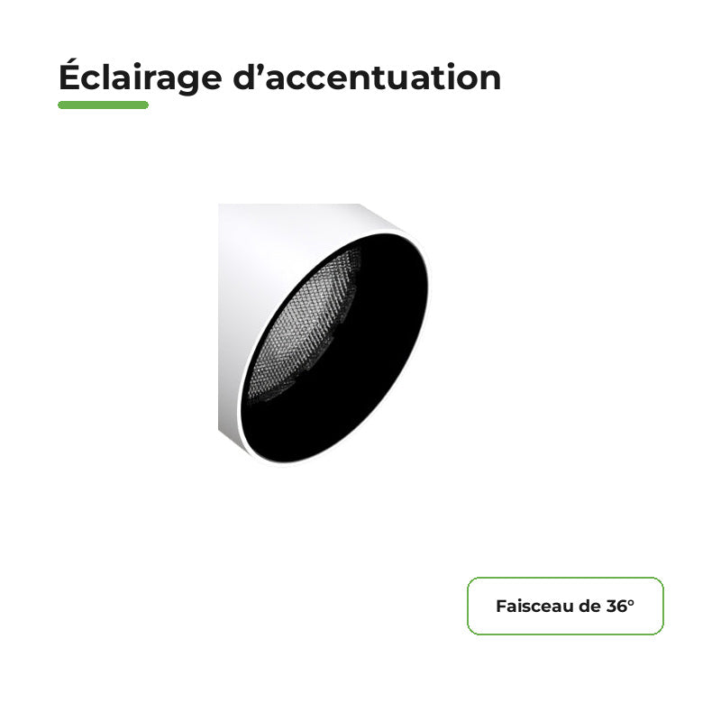 LED Track Spot White Single-Phase 24W 36° TRIAC Dimmable