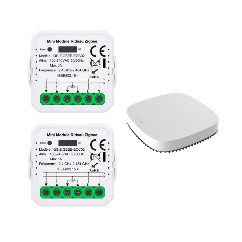 Module Interrupteur pour Volet Roulant (Kit 2 interrupteurs + 1 passerelle)