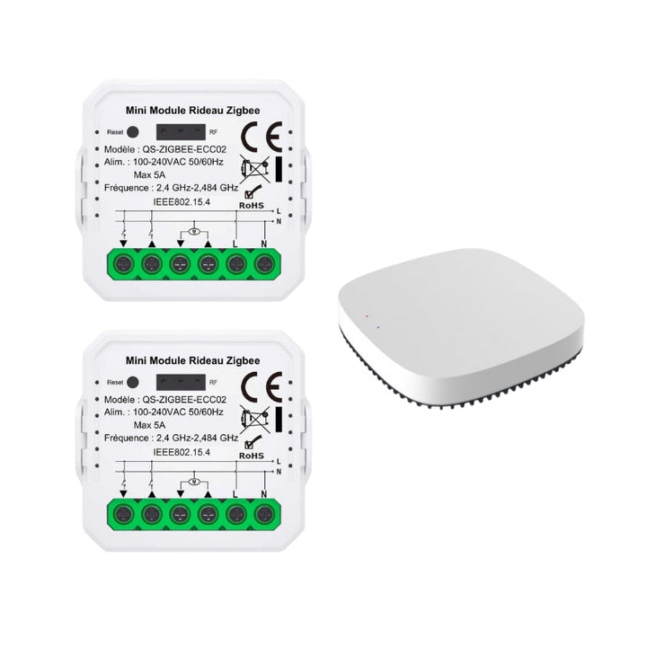 Module Interrupteur pour Volet Roulant (Kit 2 interrupteurs + 1 passerelle)