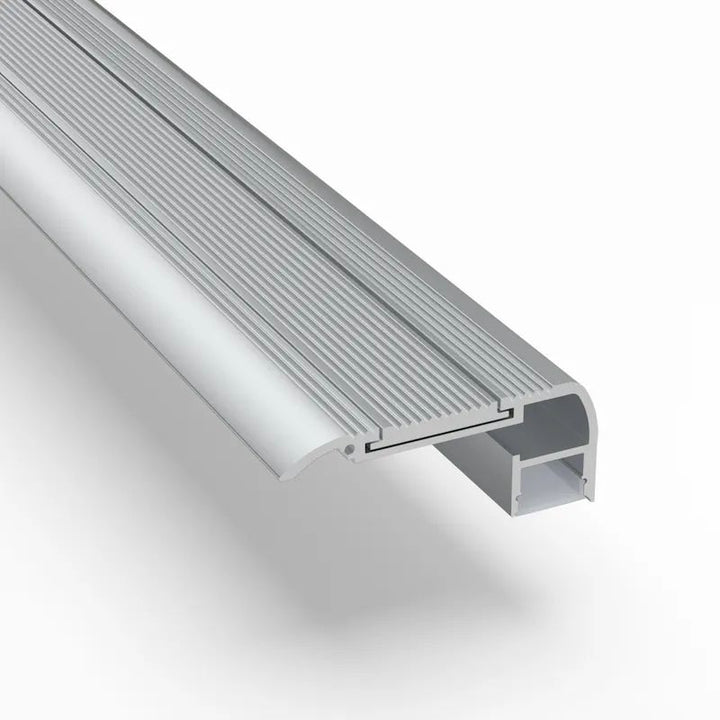 Nez de Marche Alu 1M Gris pour Ruban LED 10mm