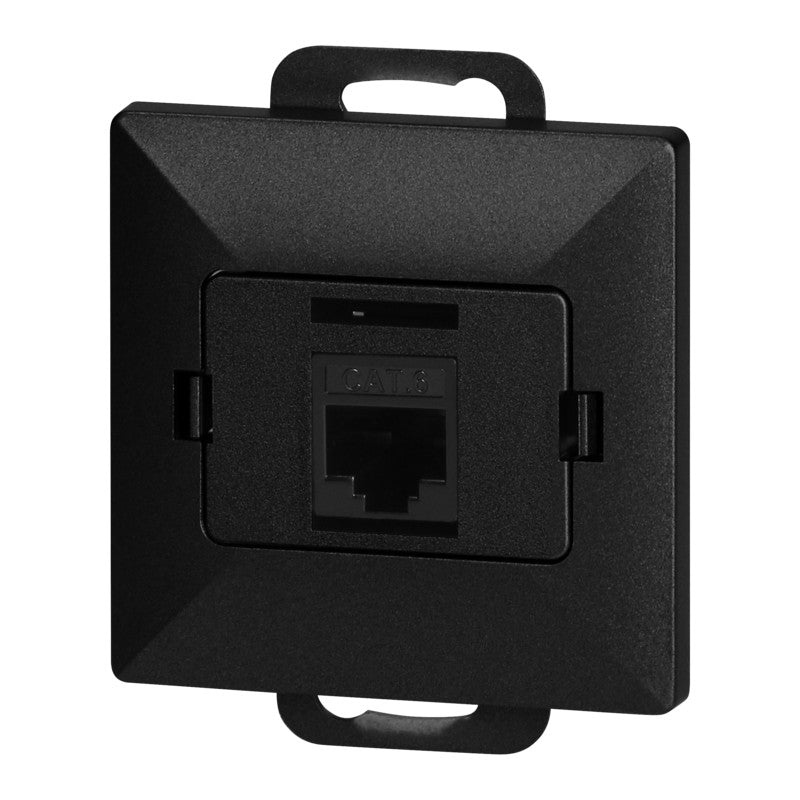 Prise Internet RJ45 Cat.6 Encastrée - Noir - Silumen