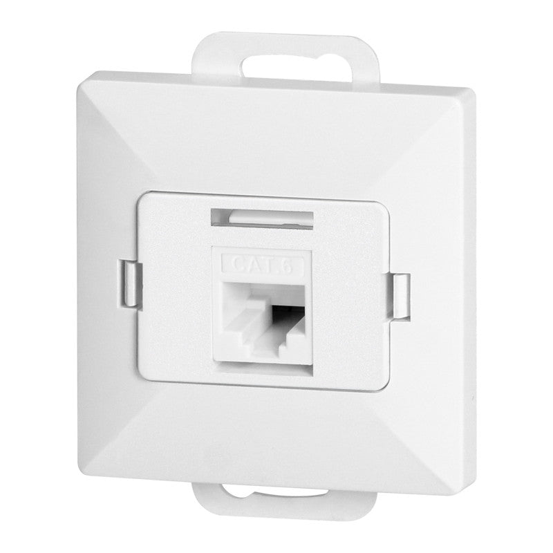 Prise Internet RJ45 Cat.6 Encastrée - Blanc - Silumen