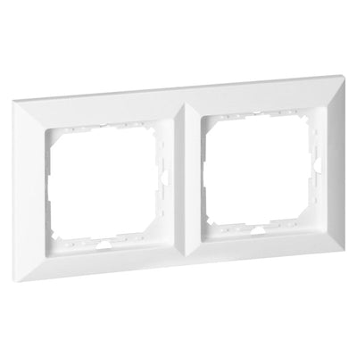 Plaque de Finition Deux Emplacements - Blanc
