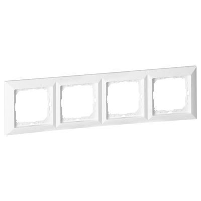 Plaque de Finition Quatre Emplacements - Blanc