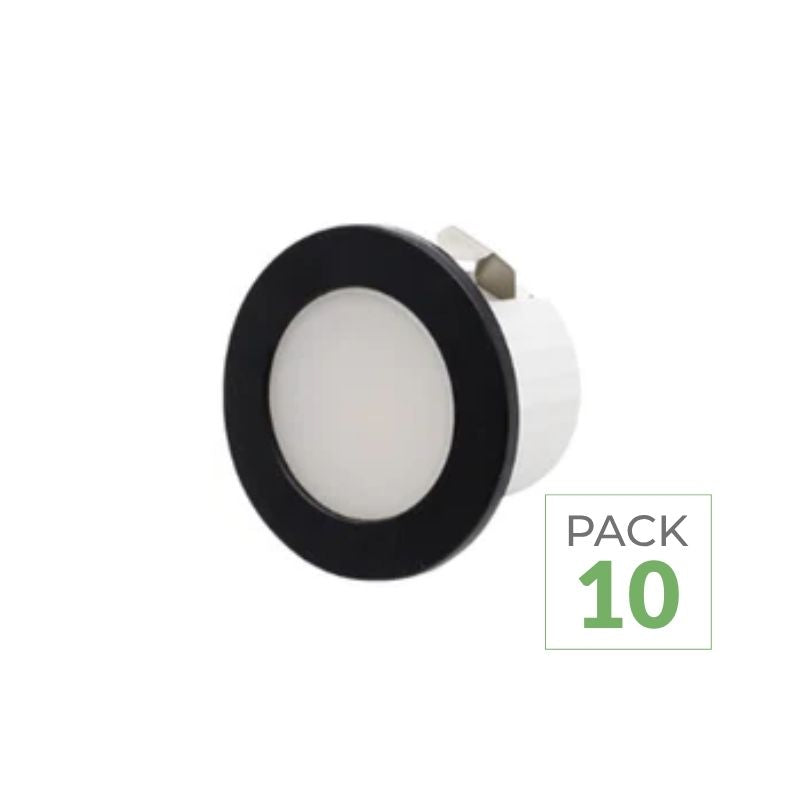 Pack de 10 - Mini Spot LED Encastrable 3W CCT Noir