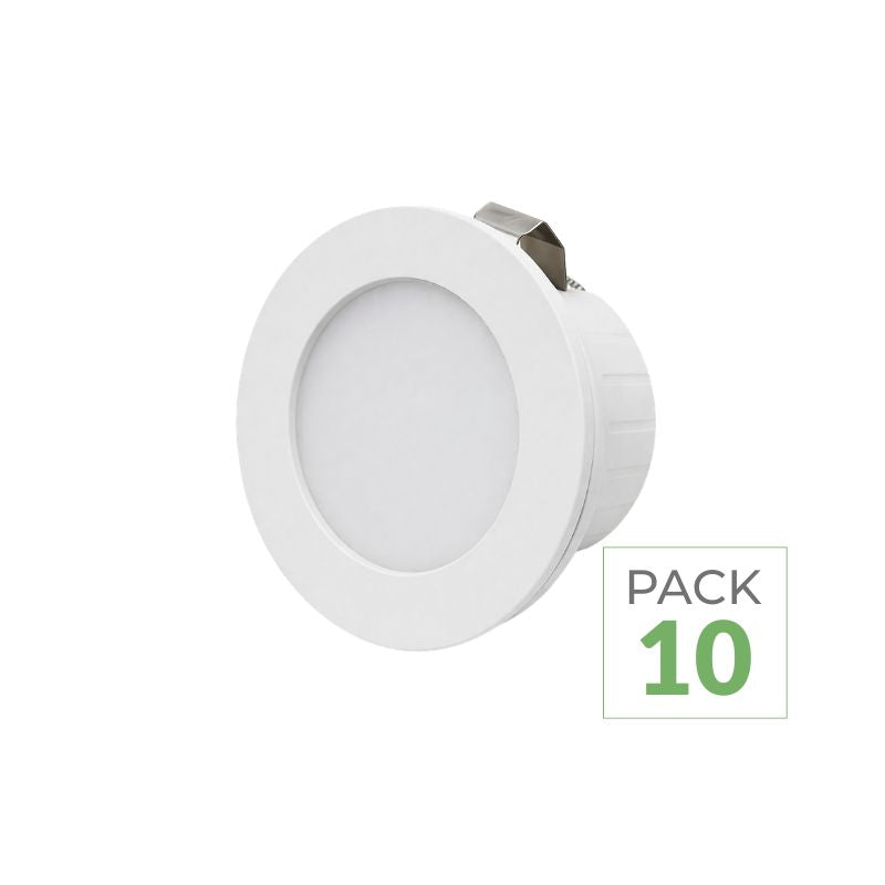 Pack de 10 - Mini Spot LED Encastrable 3W CCT Blanc