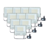Projecteur 100W IP65 CCT avec détecteur - 3000K/4000K/6000K ( Pack de 10 )