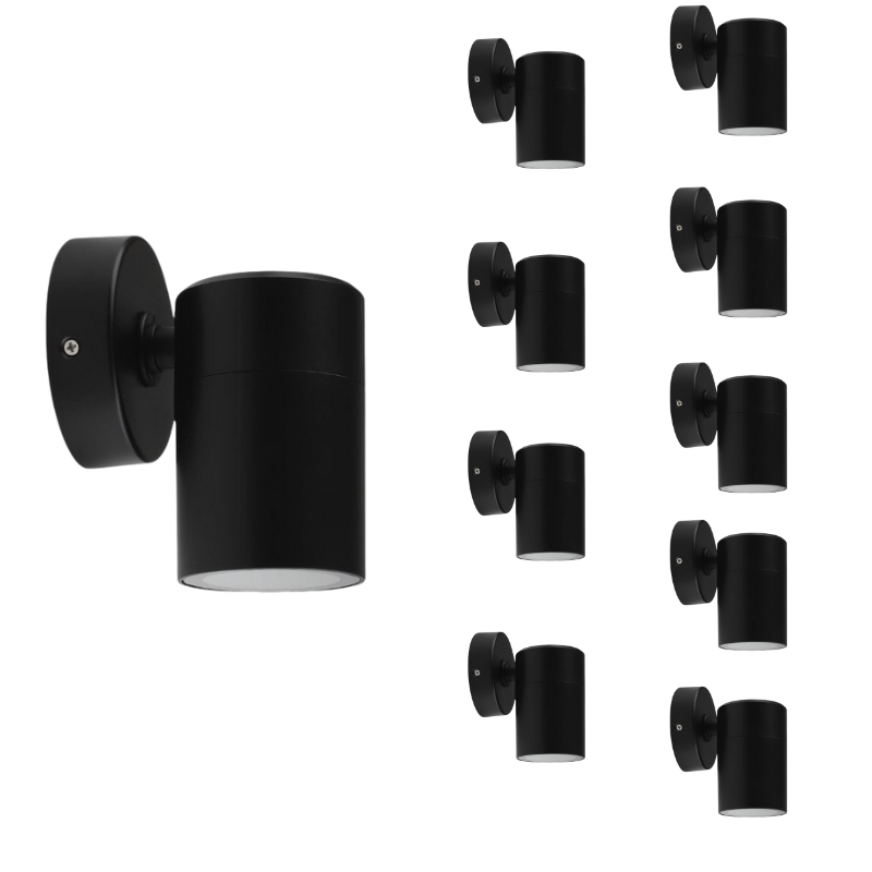 Applique murale LED Noire IP65 GU10 (Pack de 10)