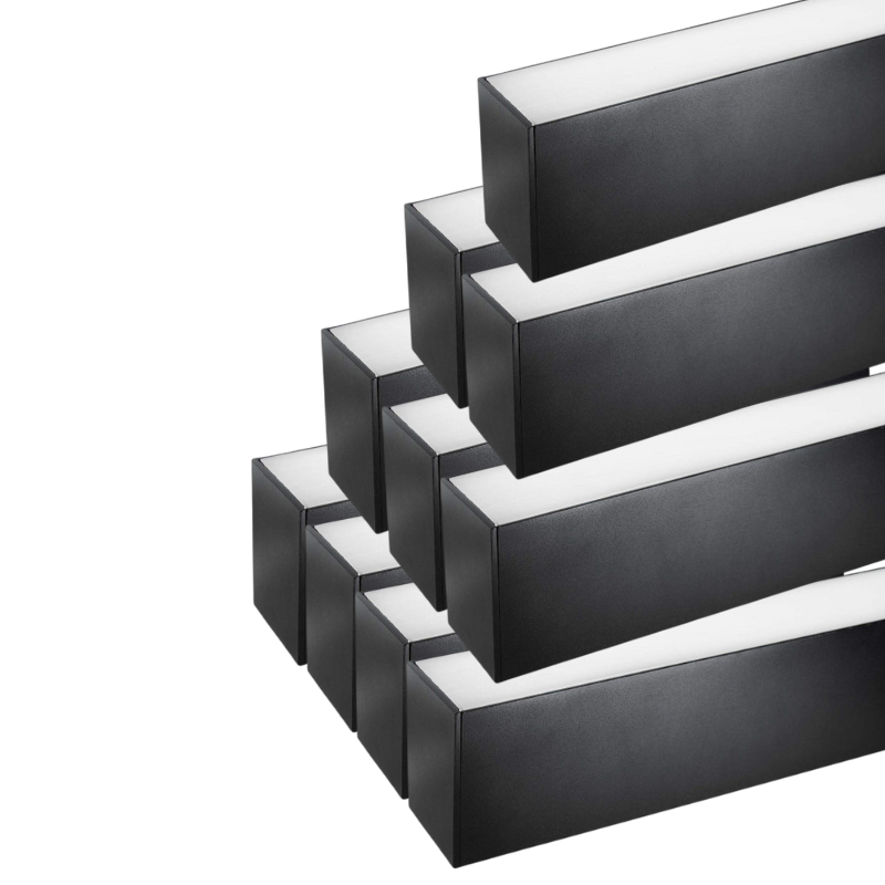 Réglette Suspendue 120 cm Noire 48W CCT - 3000K/4000K/6000K (Pack de 10)