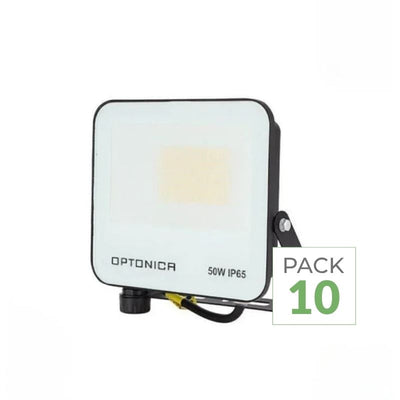Pack de 6 - Projecteur 50W IP65 CCT Noir - 3000K/4000K/6000K