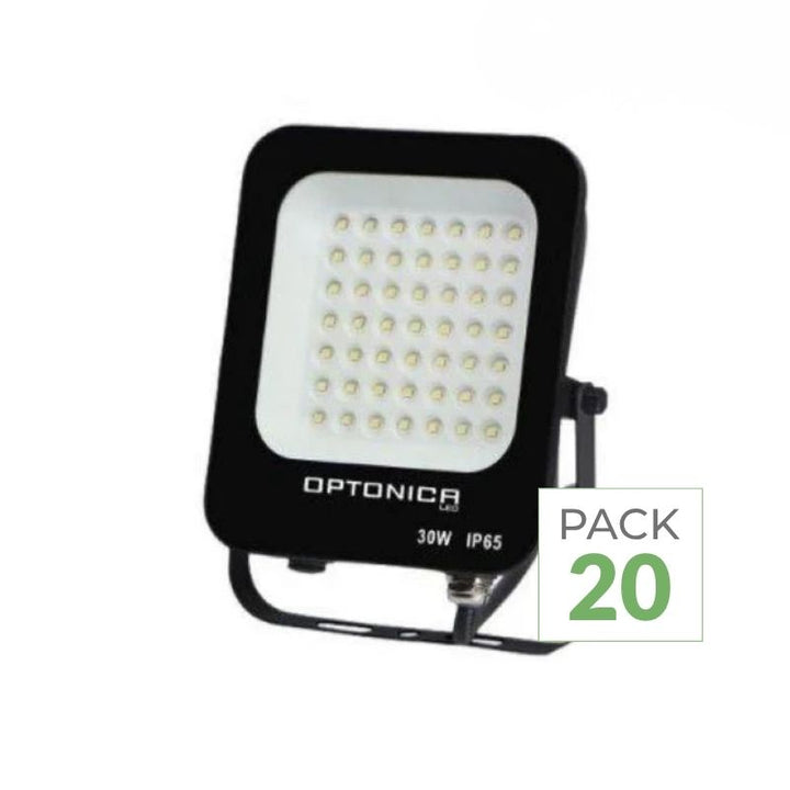 Pack de  20 - Projecteur LED Extérieur SMD 30W IP65 Noir