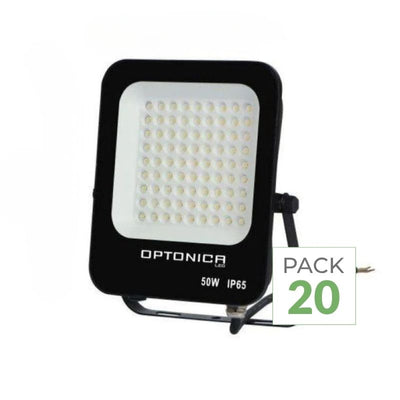 Pack de  20 - Projecteur LED Extérieur SMD 50W IP65 Noir