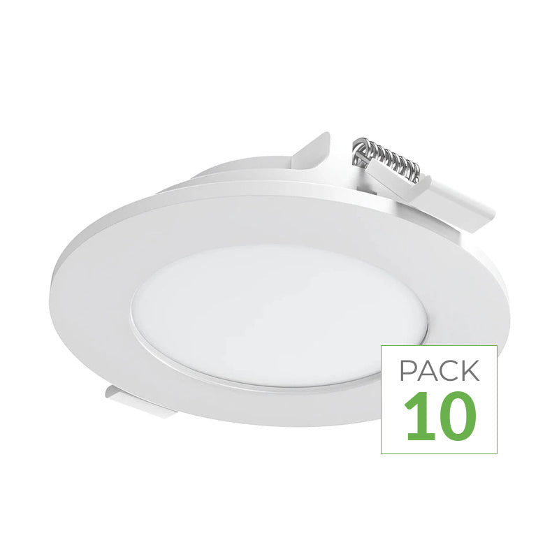 Downlight Dalle LED Ronde Ø85mm 3W Blanc CCT - Pack de 10