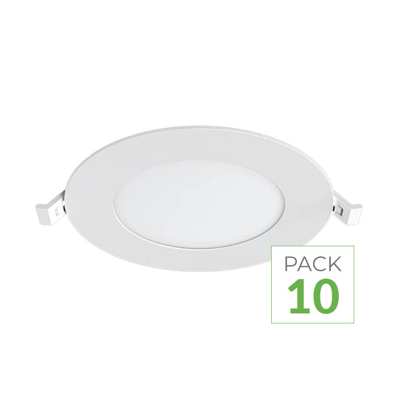 Downlight Dalle LED Ronde Ø146mm 9W Blanc CCT - Pack de 10 – vue produit