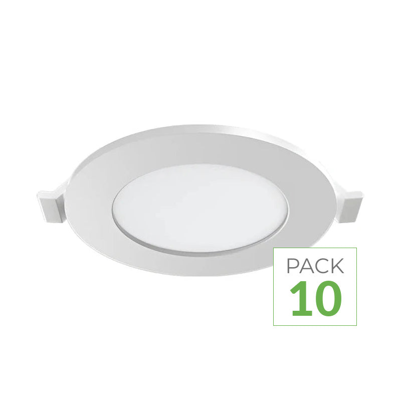 Downlight Dalle LED Ronde Ø85mm 4W Dimmable Blanc CCT - Pack de 10 – vue produit