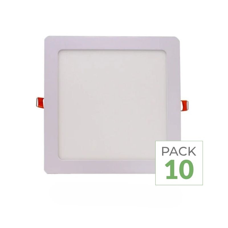 Spot LED Extra Plat Carré 12W Blanc CCT - 3000K/4000K/6000K ( Pack de 10 )