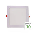 Pack de 10 - Spot LED Extra Plat Carré 12W Blanc CCT - 3000K/4000K/6000K