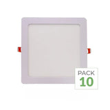 Pack de 10 - Spot LED Extra Plat Carré 12W Blanc CCT - 3000K/4000K/6000K