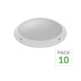 Pack de 10 - Hublot LED IP65 IK10 ø30 cm avec Détecteur pour 2 Ampoules E27