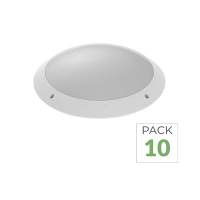 Pack de 10 - Hublot LED IP65 IK10 ø30 cm pour 2 Ampoules E27