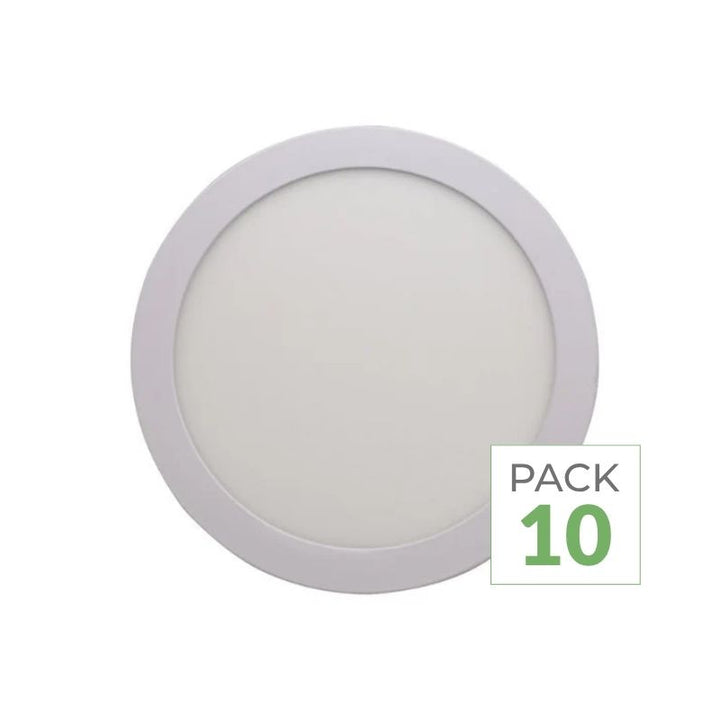 Pack de 10 - Plafonnier LED Rond 24W 220V CCT - 3000K/4000K/6000K