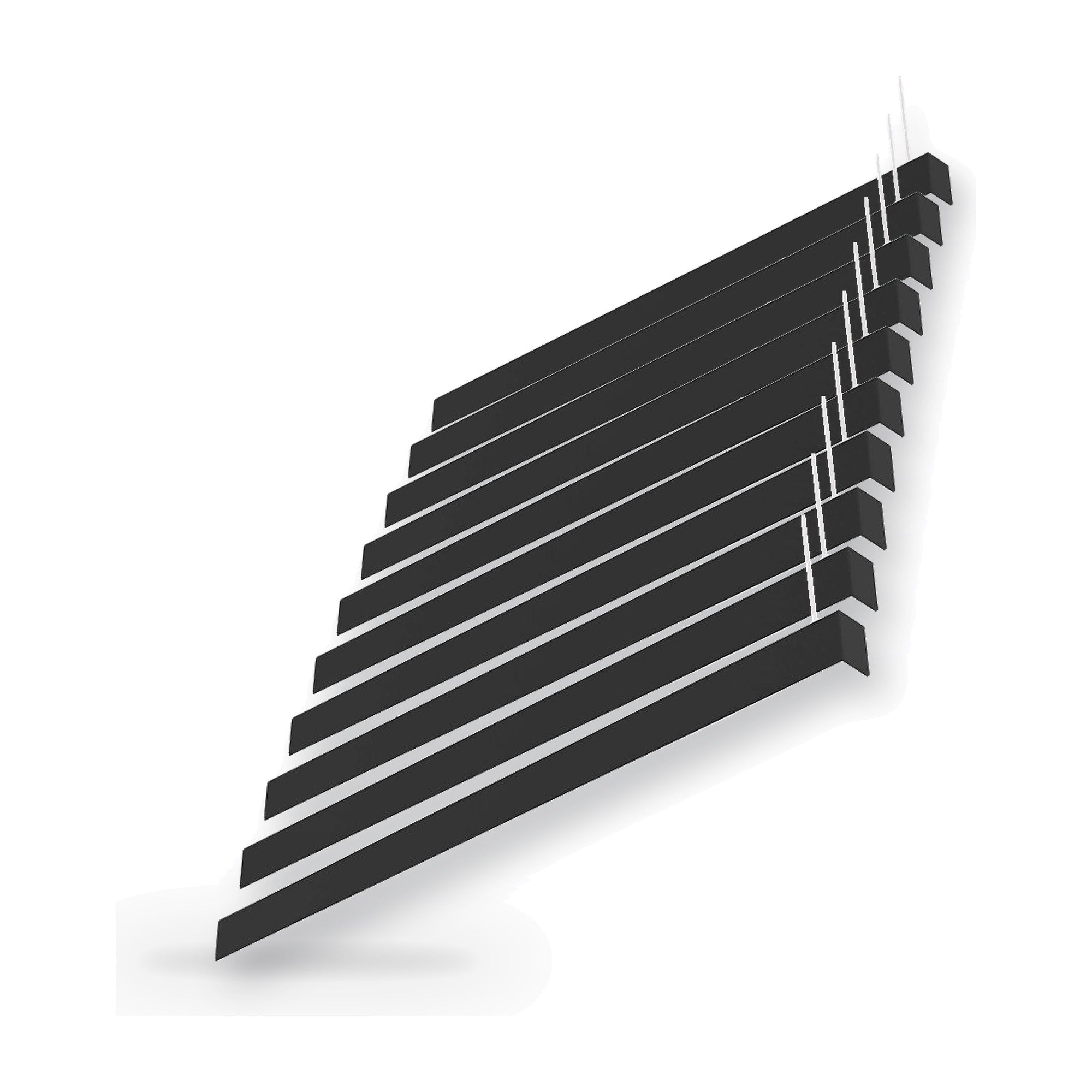 Pack de  10 - Réglette Suspendue 120 cm Noire 48W CCT - 3000K/4000K/6000K