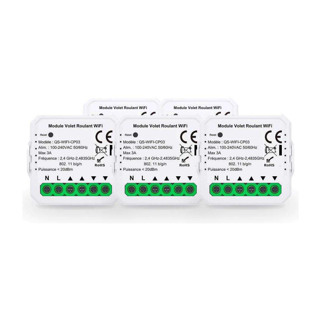 Module Interrupteur Volet Roulant Connecté WiFi - Pack de 5