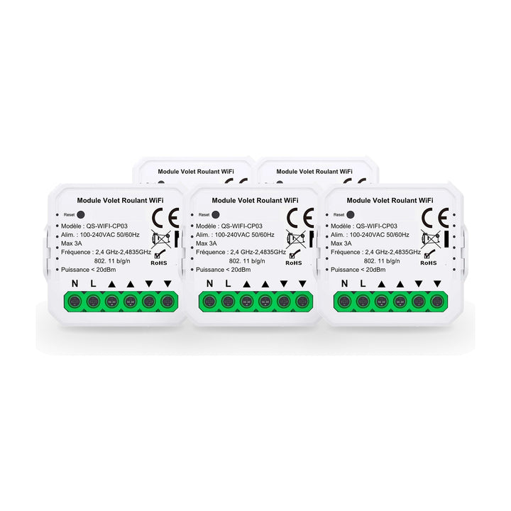 Module Interrupteur Volet Roulant Connecté WiFi - Pack de 5