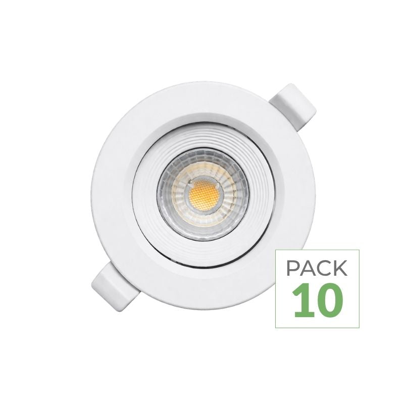 Pack de 10 - Spot LED Encastrable 7W CCT 38° Orientable