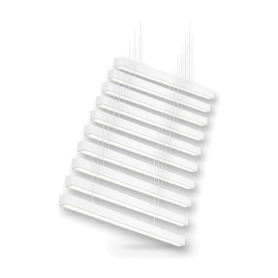 Pack de 10 - Suspension Linéaire LED 150cm 48W Interconnectable BLANC - Garantie 5 ans