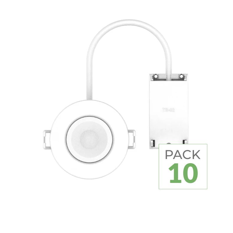 Pack de 10 - Spot LED étanche IP65 Encastrable Dimmable CCT 6W Alu