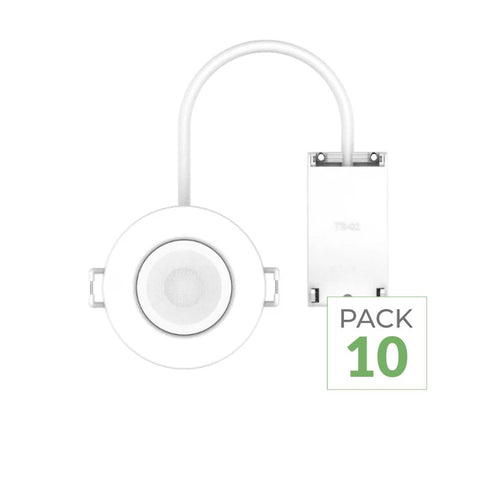 Pack de 10 - Spot LED étanche IP65 Encastrable Dimmable CCT 6W Alu