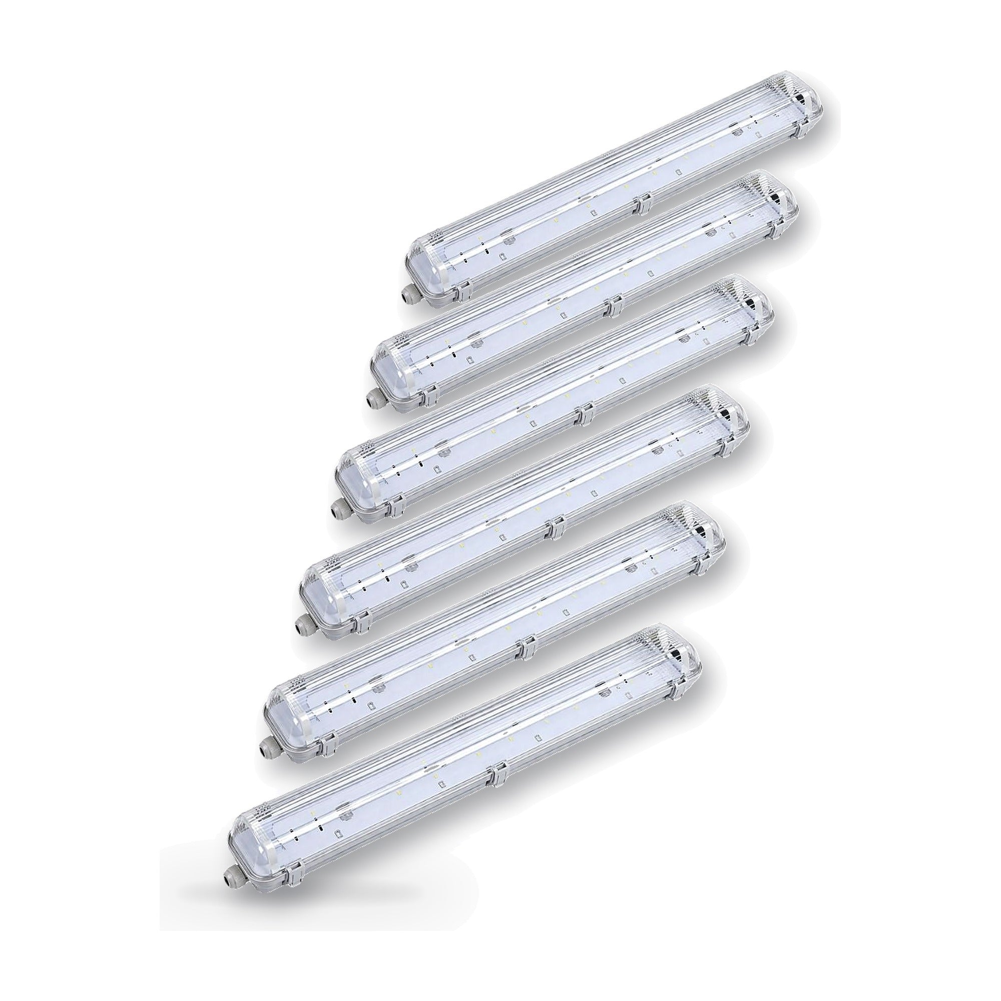 Kit de Réglette LED IP65 + 2 Tube Néon LED 150cm T8 22W - Pack de 6