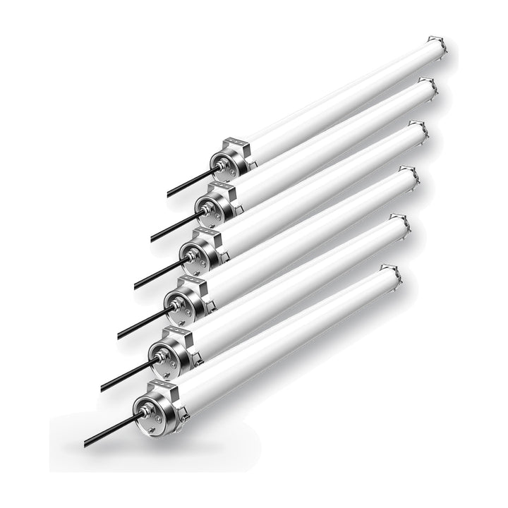 Pack de 6 - Réglette LED Étanche 120cm 40W IP69K - Garantie 5 ans