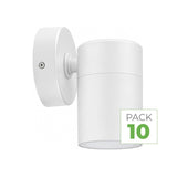 Applique Murale Blanche IP65 pour Ampoule GU10 - Pack de 10