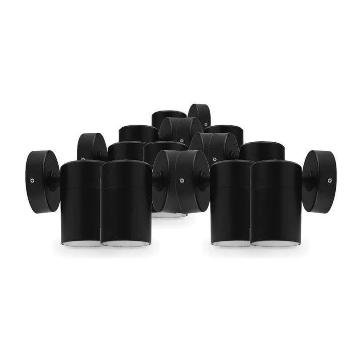 Applique murale LED Noire IP65 GU10 - Pack de 10