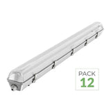 Kit de Réglette LED étanche + Tube Néon LED 150cm T8 22W - Pack de 12