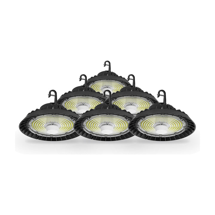 Pack de 6 - Supension Industrielle UFO Dimmable 150W-200W-250W 187lm/W avec détecteur de mouvement